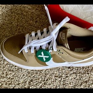 Nike Dunk Low Retro size 8- mens/ 9.5-women; Khaki/White-Hazel Rush